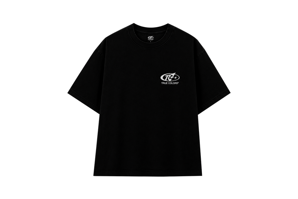 TRUE COLORS  ( BLACK T SHIRT )