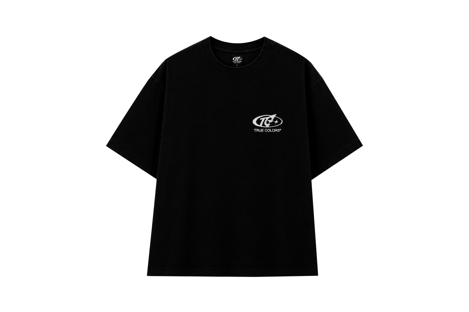 TRUE COLORS  ( BLACK T SHIRT )