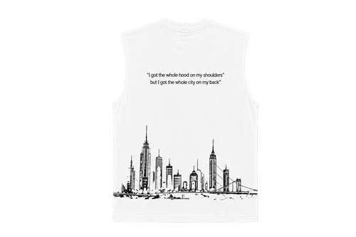 TRUE COLORS ( WHITE ) NO SLEEVE SHIRT
